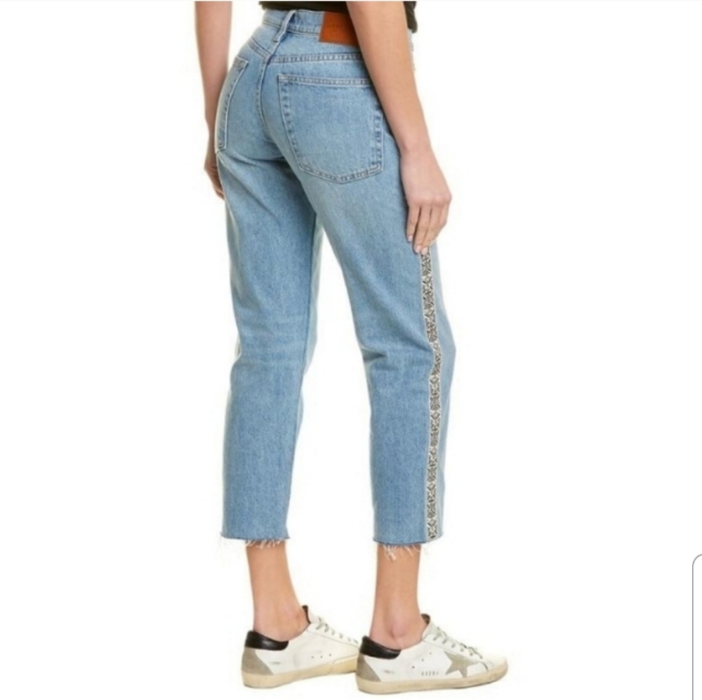 Lucky Brand Relaxed Taper Stripe Mom Jeans 0/25